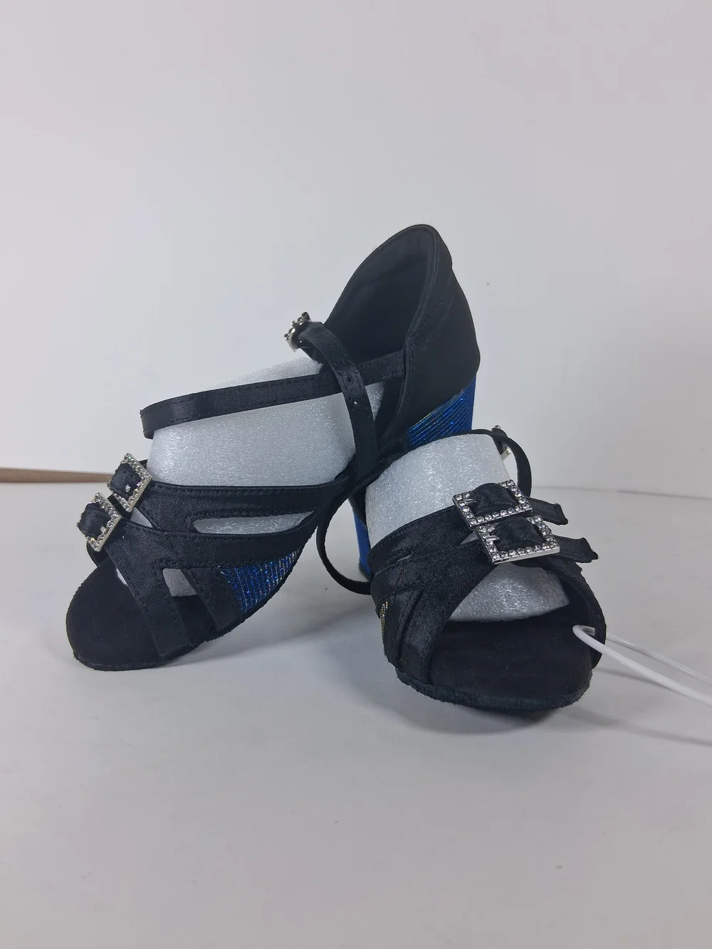 Black Strappy Jewel Buckle Toddler Sandals #175